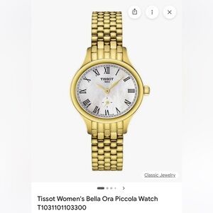 Tissot Bella Ora Piccola Watch with Mother-of-Pearl Dial 22mm 🕰️